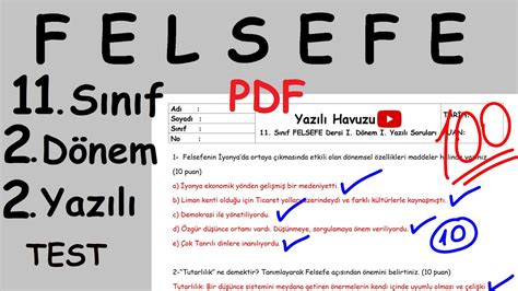 Felsefe test pdf